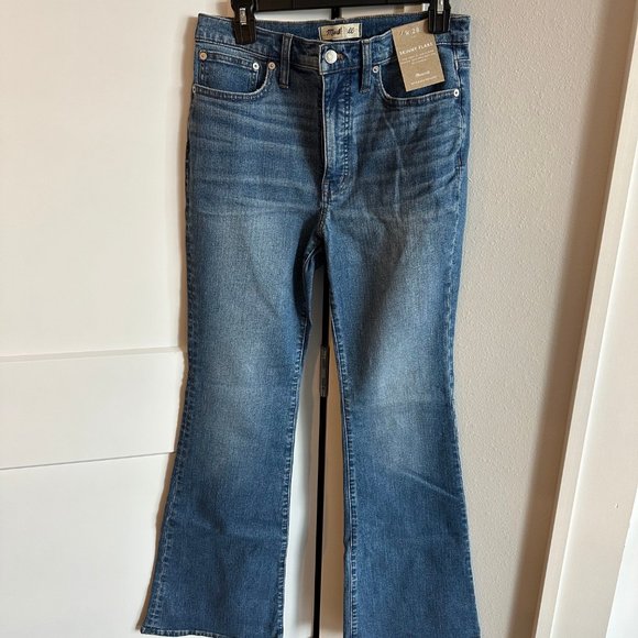 Madewell NWT Skinny Flare Jeans in Fairson Wash Size 28 - Picture 5 of 8